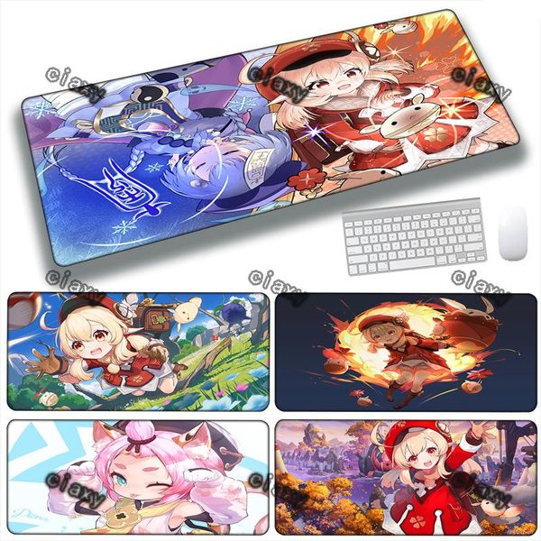 

mouse pads & wrist rests kawaii accessories genshin impact pad on the table rubber mat mousepad gamer desk large cute gamers mause mausepad
