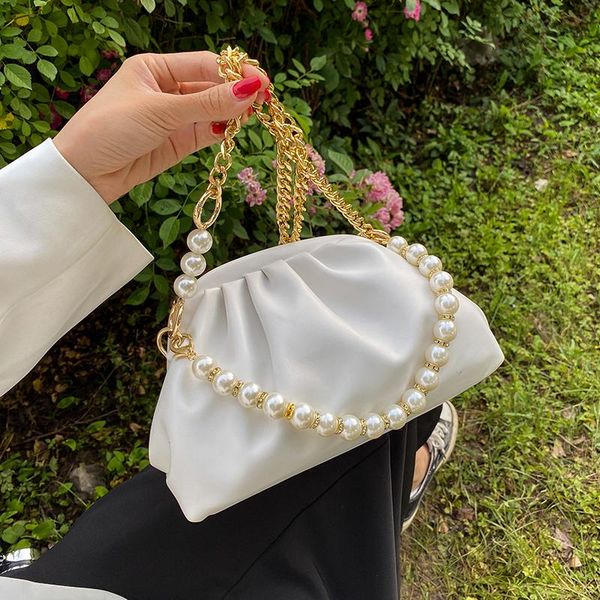 

totes luxury beading chain shoulder bags 2021 fashion crossbody bag small cloud