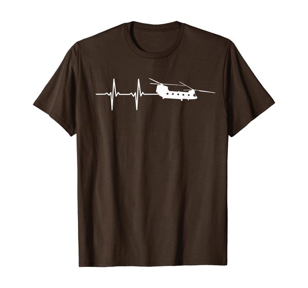 

ekg heartbeat ch-47 chinook military helicopter shirt t-shirt, White;black