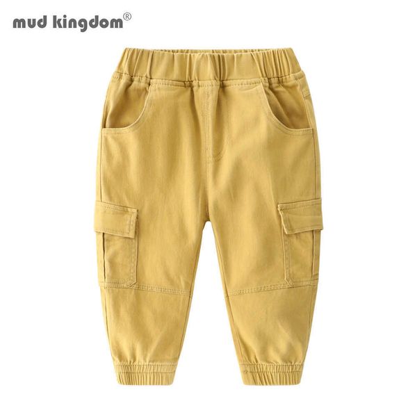 Mudkingdom Boys Boys Cargo Brage Chino Jogger Твердые эластичные брюки талии для детей 210615