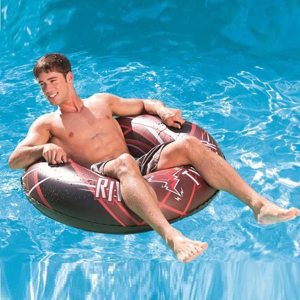 

inflatable floats & tubes 96cm men swimming ring tube life buoy pool float summer water toys air mattress with handle surf seat boia piscina