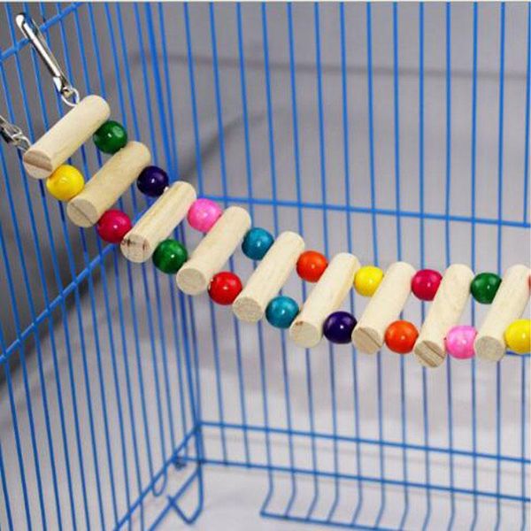 

other bird supplies small pet wood ladder cage toys parrot soft bridge ropeway hamster suspension animals climbing cableway rope