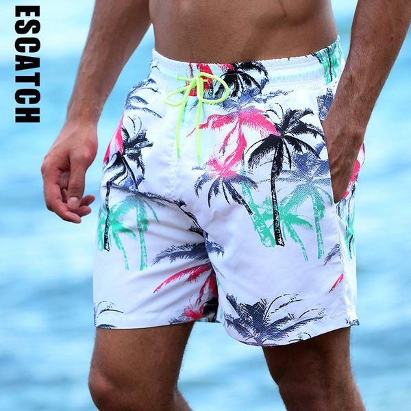 

men's swimwear escatch quick dry summer mens print beach board shorts surf siwmwear bermudas swim for men athletic gym