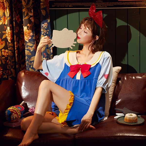 

women's sleepwear cotton women's pajamas, large summer clothes, shorts, jogging kawaii home clothes., Black;red