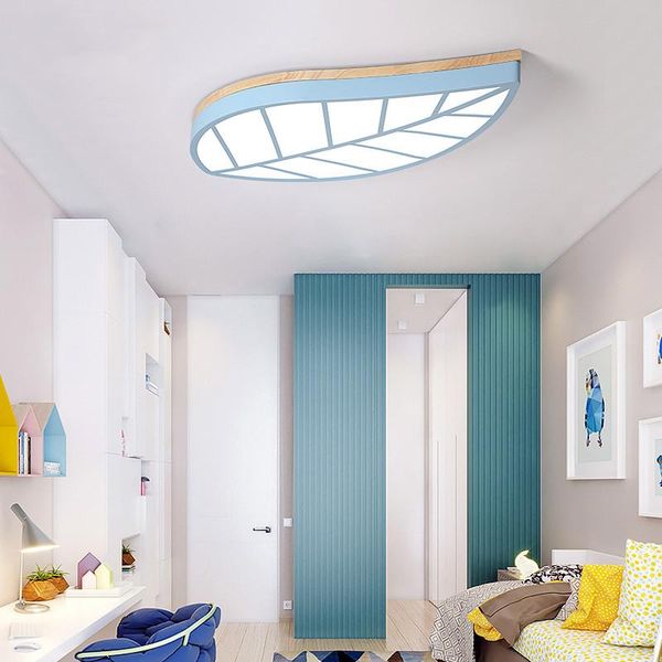 

ceiling lights creative metal iron leaf kids bedroom light for kitchen room lamp led dimmable home lighting