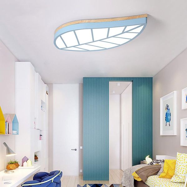 Luzes de teto Creative Metal Iron Leaf Kids Bedroom Luz para Lâmpada de Lâmpada da Lâmpada da Cozinha LED LED