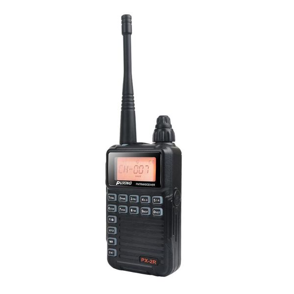 

puxing px-2r uhf 400-470mhz tx & rx mini compact 2w 128ch vox fm walkie talkie vhf dual band receiption px radio