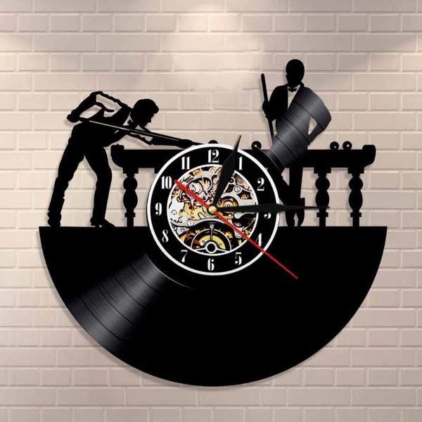 

wall clocks billiiards pool clock snooker player record sport art decor gift for lover reloj pared