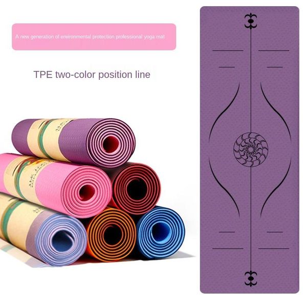 

tpe 1830*610*6mm gym yoga mat with position line fitness acupressure mats