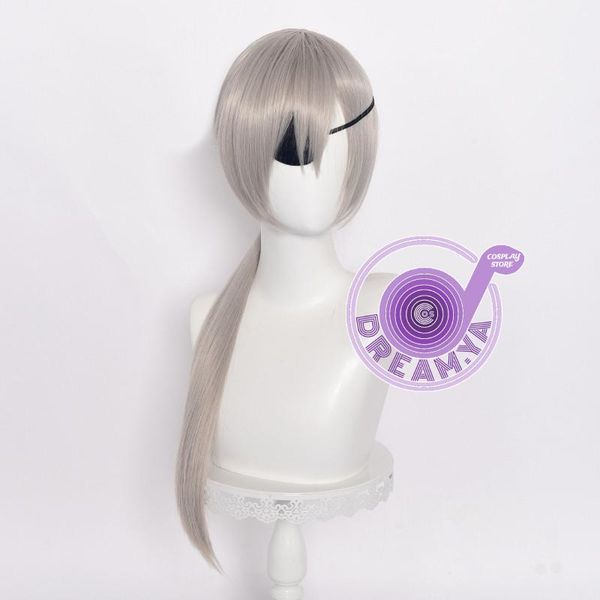 

other event & party supplies quanxi anime chainsaw man cosplay wig long silver synthetic hair heat resistance role play halloween + cap eye