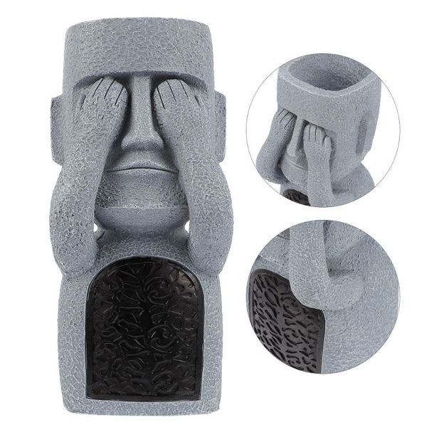

toilet paper holders resin easter island statues ornament deskcrafts home decoration