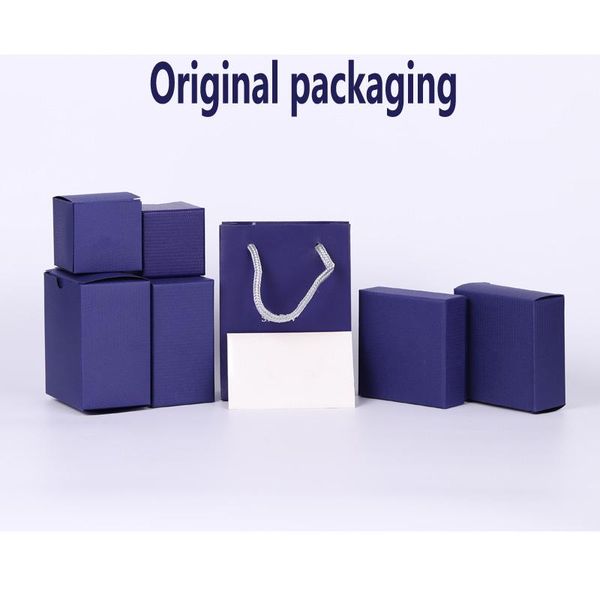 

jewelry pouches, bags fashion charms 925 sterling silver original 1:1 copy, packaging box gift with logo, Pink;blue