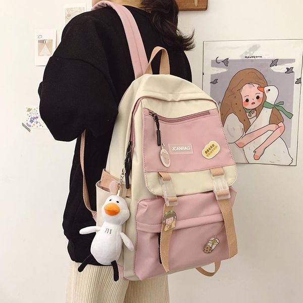 

backpack hocudo cute schoolgirl women's multi pocket anti theft schoolbag bag