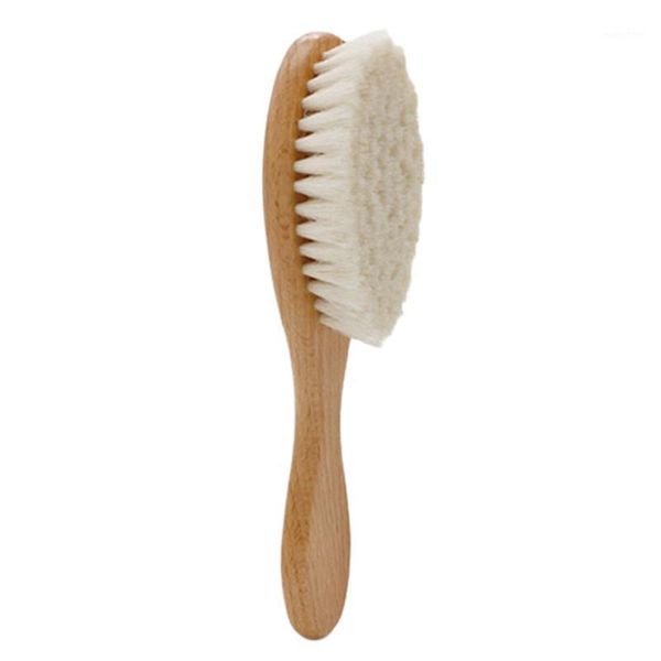 

wooden handle hairdressing soft fiber brush barber neck duster cleaning remove hair styling tools1, Silver