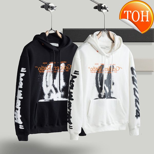 

graffiti off style white rabbit hooded sweater, Black