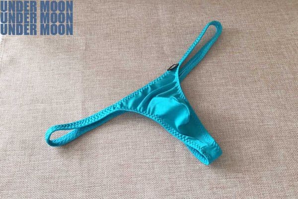 

um bag low waist u-shaped t-pants elastic tight nylon men's underwear, Black;white