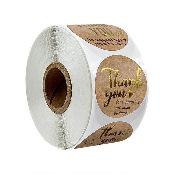 

gift wrap 1pcs 2.5cm*500 thank you sticker label