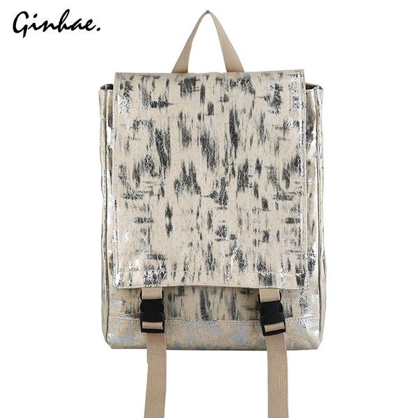 

backpack luxury gradient color women waterproof nylon school bag for teenage girls multi pocket shoulder student bookbag