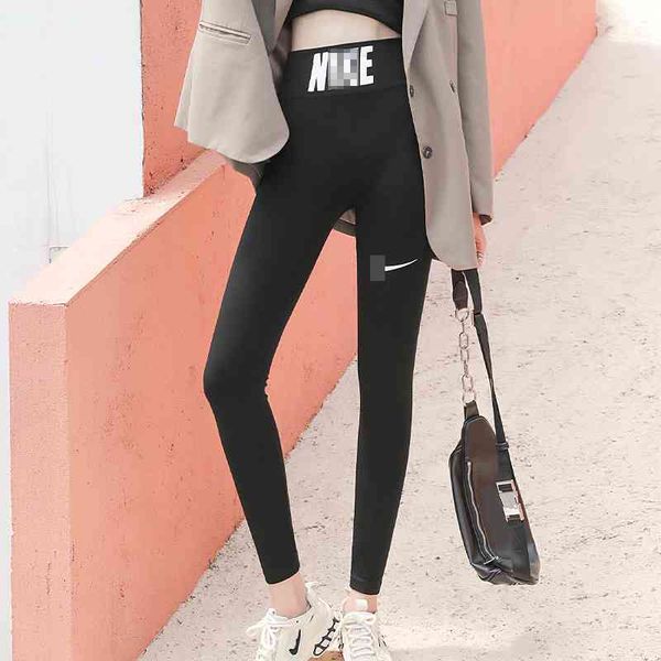 

women's pants high waist modal cotton nk sports seamless leggings for women in autumn and winter 2021, Black;white