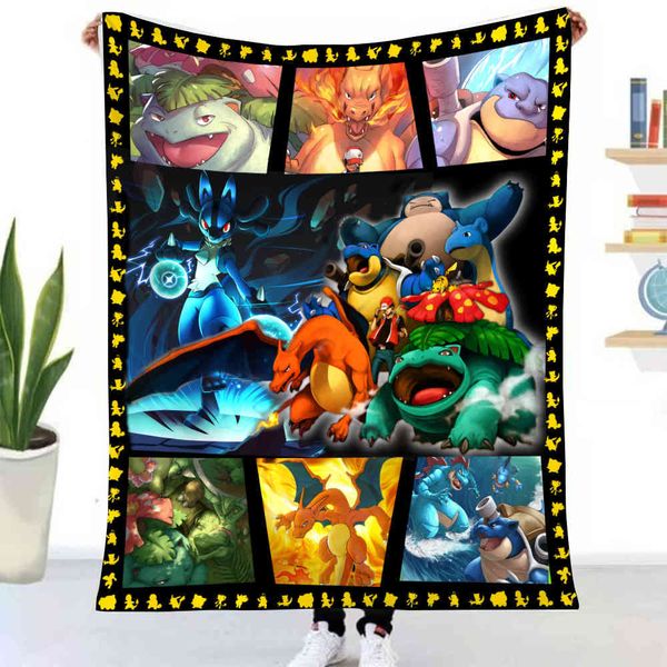 

blanket wholesale ins cartoon animation series blanket 3d digital printing children's sofa cover blanket flannel
