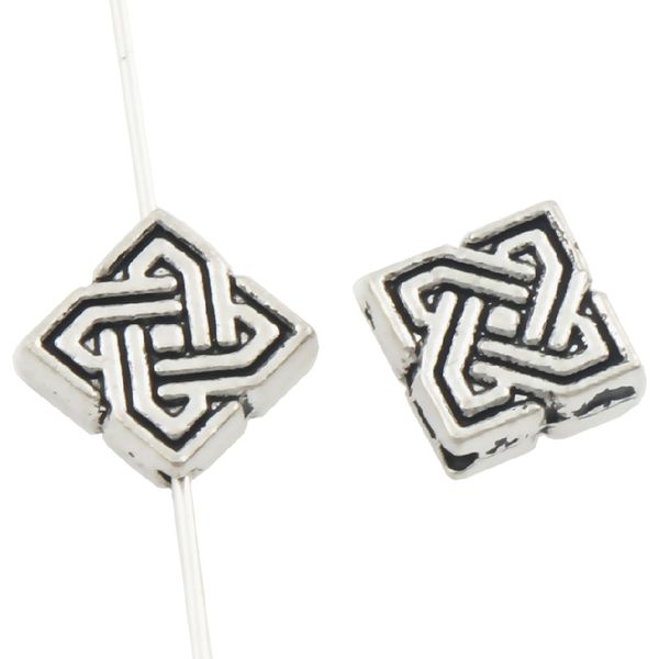 

alloy infinity knot square loose beads 6.9x6.8mm antique silver spacers jewelry findings diy l548 400pcs/lot, Black