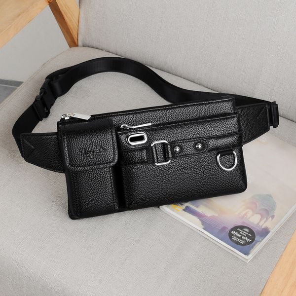 

hbp 2021 new one shoulder multifunctional practical large capacity men's waist bag chest bag leisure messenger bag