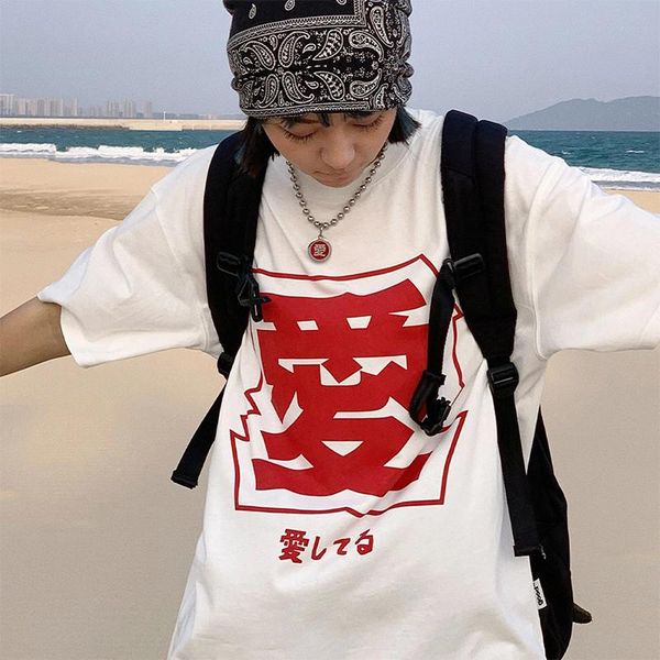 

women's t-shirt hillbilly japan harajuku shirts white cotton tees oversize ins fashion short sleeve o neck aesthetic summer