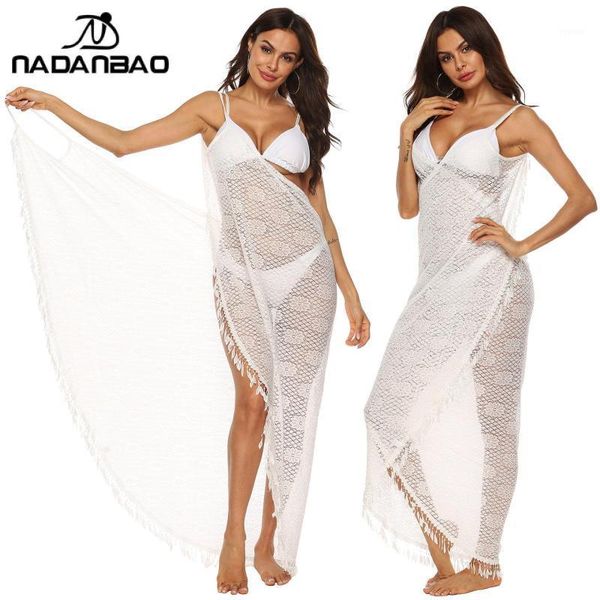 

lace hollow sling skirt backless perspective stitching women's clothing summer irregular tassel beach dress swimwear, White;black