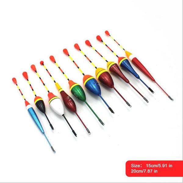

10pcs/set carp fishing line bobber group fish float tackle hook buoy mixing styles vertical floats suit accessories
