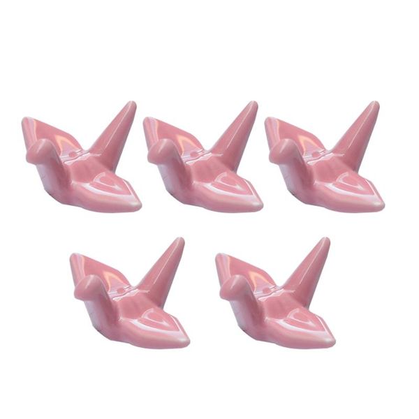 

chopsticks 5pcs origami ceramics racks spoon forks knife rest holder durable lovely paper cranes rack stand tableware