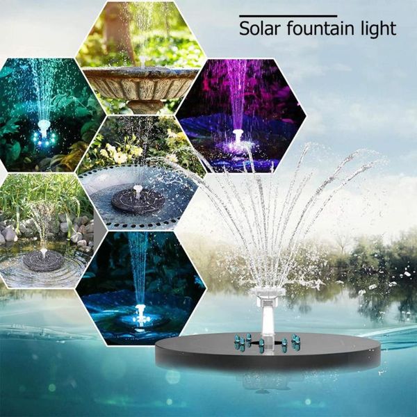 

garden decorations 3.5w solar fountain pump pool pond waterfall rgb light floating water for decoration
