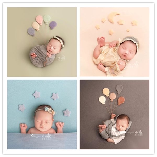 DVotinst Newborn Photography для Baby Creative Prop ручной работы шерстяные звезды воздушные шары студия стрельбы аксессуары фото реквизиты 210317