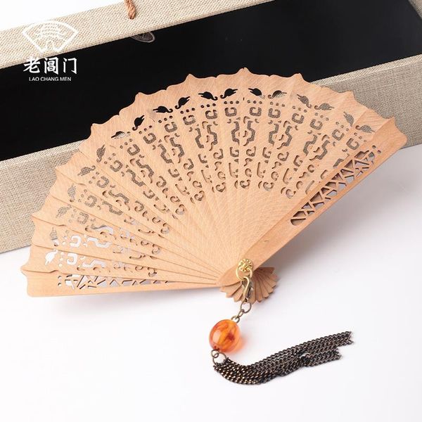 

other home decor 3-inch old sandalwood fan handicraft hollow mini gift