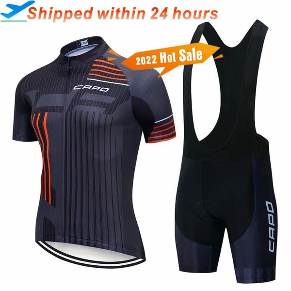 Racing Sets 2022 Capo Sommer Radfahren Kleidung Schnell Trocknend Rennrad Kurzarm Ciclismo Fahrrad Atmungsaktive 19D Bib Jersey Set