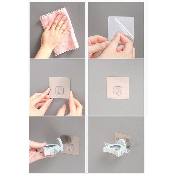 

hooks & rails 2pcs multi-purpose wall mounted mop organizer holder rack brush broom hanger hook kitchen bathroom strong