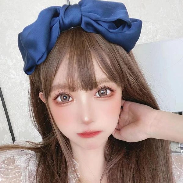 

other event & party supplies korean blue big bow hair accessory women's back head autumn and winter ins girl cute hairpin elegant headd