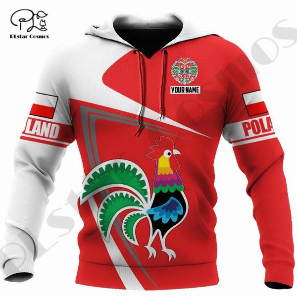 

men's hoodies & sweatshirts plstar cosmos 3dprinted est poland personalized name polska flag unique streetwear harajuku hoodies/sweat, Black