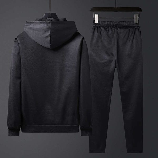 

men's tracksuits sports leisure suit fall / winter korean slim hooded long sleeve sweater set, Gray