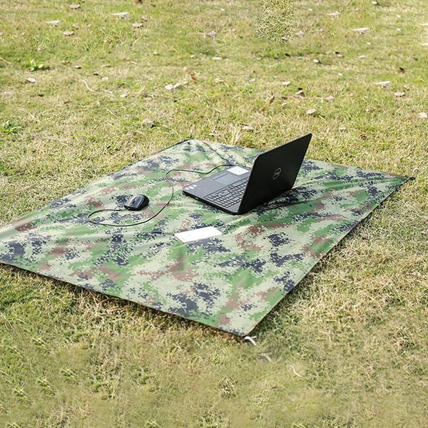 

outdoor pads camouflage tent portable tarp survival sun shelter ultralight folding camping mat waterproof picnic equipment