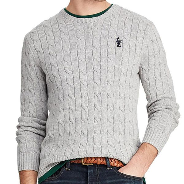 

men's sweaters mens 100% cotton pullovers long sleeve knitted outerwear casual clothes fashion slim male deer-logo, White;black