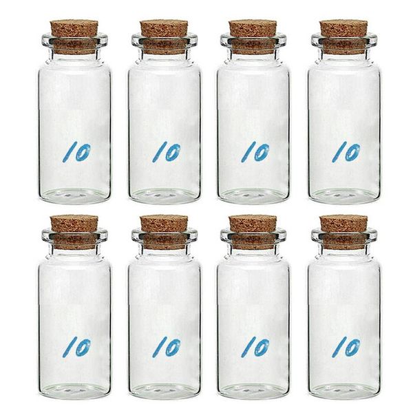 

pcs 10 ml small cork bottle clear glass wishing wyt77 storage bottles & jars