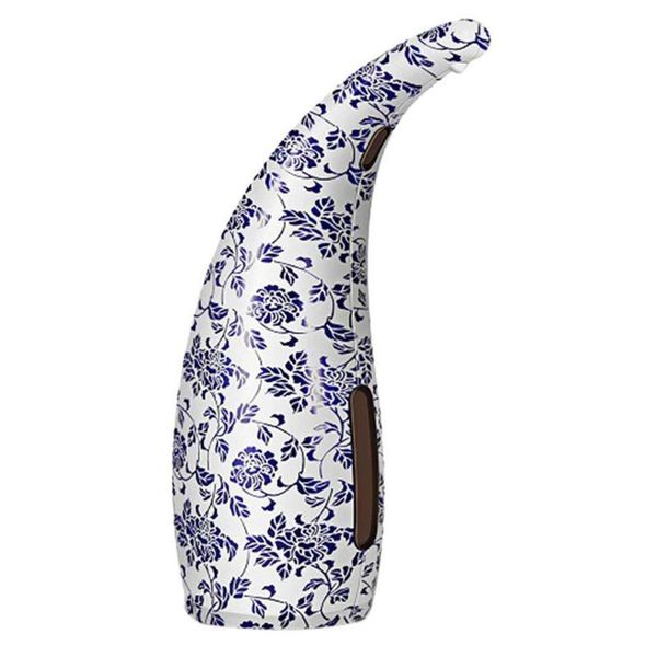 

light blue and white porcelain chinese style automatic infrared sensor soap dispenser liquid