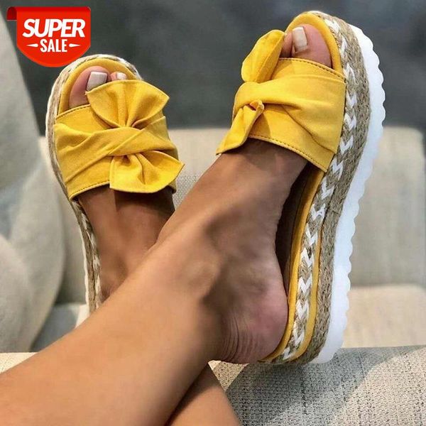 

women's sandals shoes summer fashion bow platform woman sandals flip-flops beach outdoor walking shoes female sandalias mujer #9j6i, Black