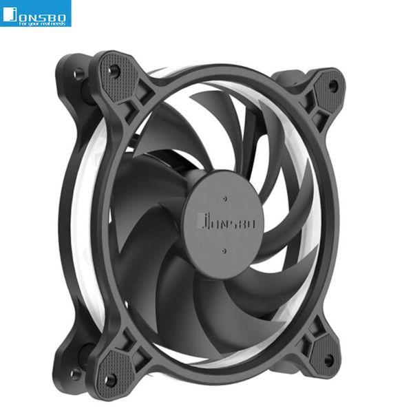 

fans & coolings jonsbo eclipse plus-glare white 12cm chassis fan (led light-up fan/mainboard 3pin interface + power supply d-port interf