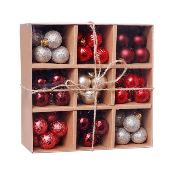 

party decoration 1 box 3cm/99 pcs christmas balls ornaments holiday wedding xmas tree decor t8ne