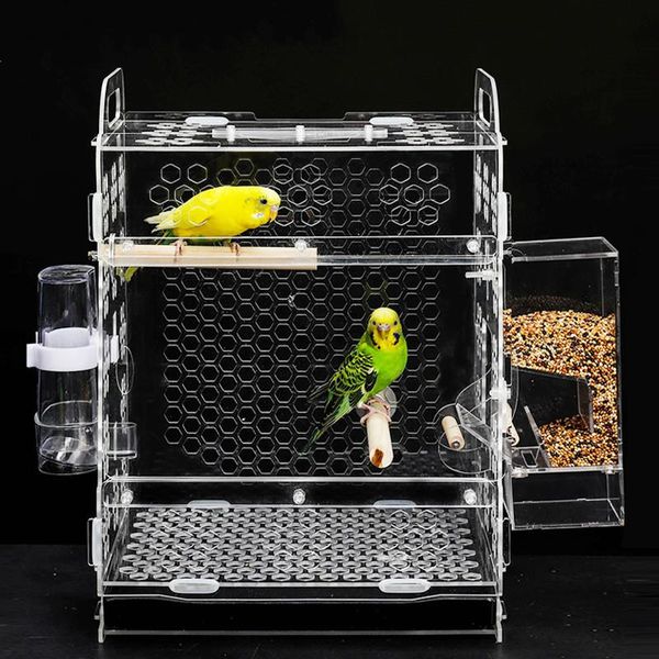 

pet bird cage parrot breeding tiger skin peony cloud acacia small acrylic mj708 cages