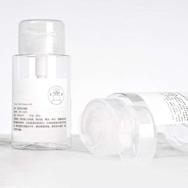 

storage bottles & jars 2pcs pressure take bottle makeup remover water nail