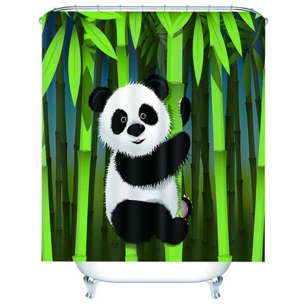 

shower curtains waterproof polyester fabric bath curtain bamboo bakground decor for children adults bathroom