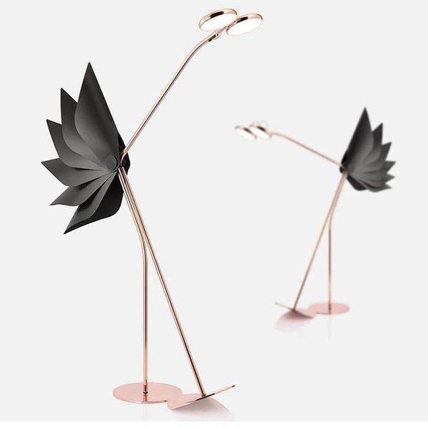 

postmodern led light luxury stand lamp simple villa model room fashion floor flamingo decorative lamps for livingroom
