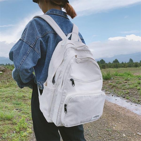 

backpack women high capacity big canvas backpacks travel waterproof college school bag harajuku for teenage girl